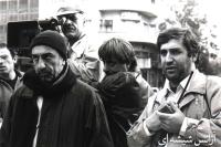 ابراهیم حاتمی کیا و رضا کیانیان در نمایی از فیلم آژانس شیشه ای